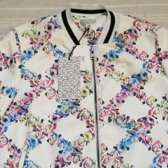 NWT Lucca Couture Floral Baseball Bomber Jacket - Picture 2 of 8